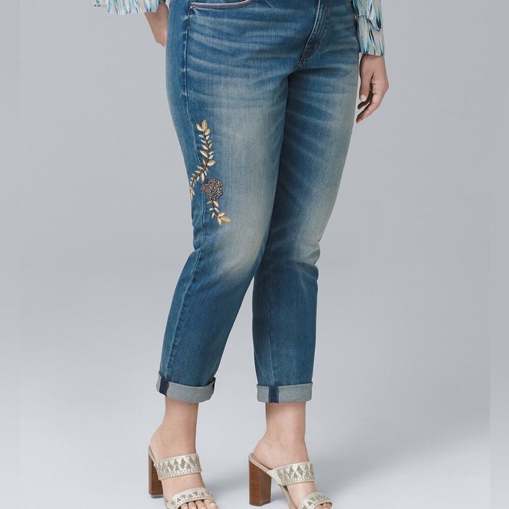 BHWM Embroidered Girlfriend Jeans sz 8